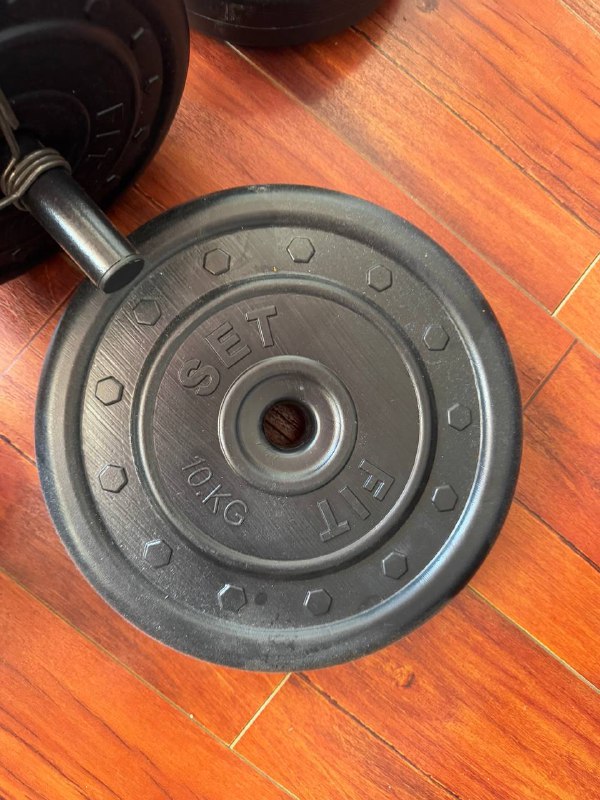 Два грифа и блины 10 кг, 5 кг, 2.5 кг 6