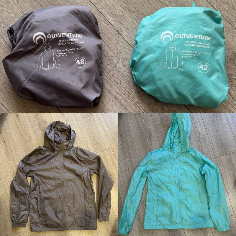 Мужской и женский дождевики Outventure