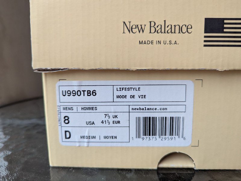 кроссовки New Balance 990v6, новые, размер 8 US, 41.5 EU 6