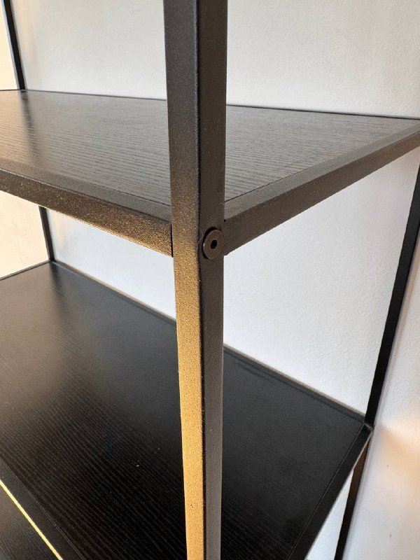 Стеллаж черный металлический каркас 3