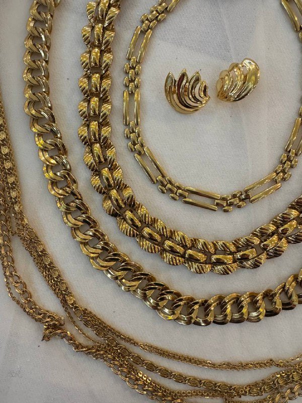 Винтажные цепи MONET золотые 2