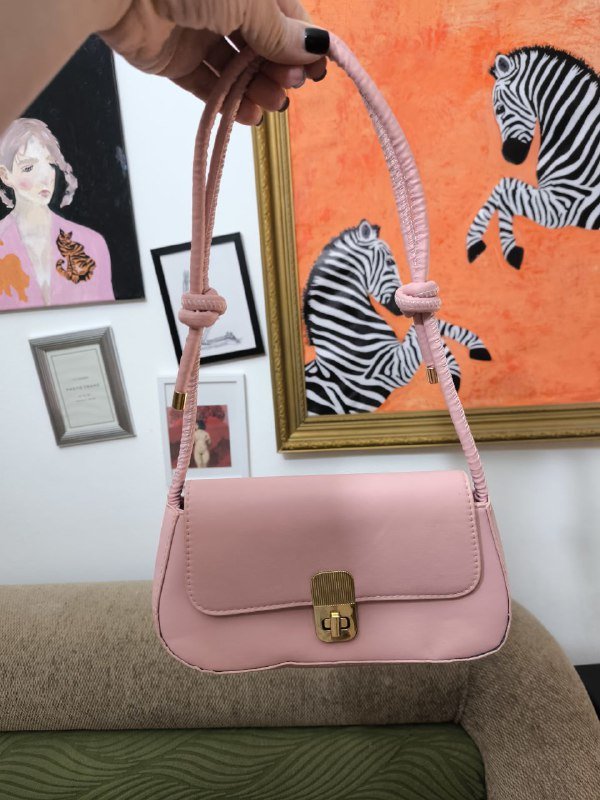 Сумки кожзам розовая и черная 5