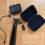 Камера DJI Action 5 Pro, палка, крепления, зарядный кабель 3