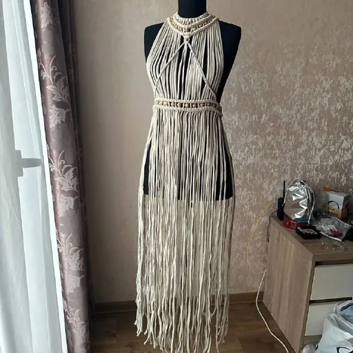 Платье макраме