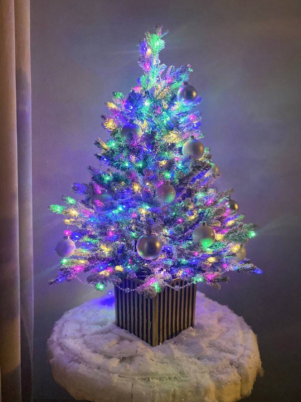 Новогодняя ёлка с гирляндой 90 см 3