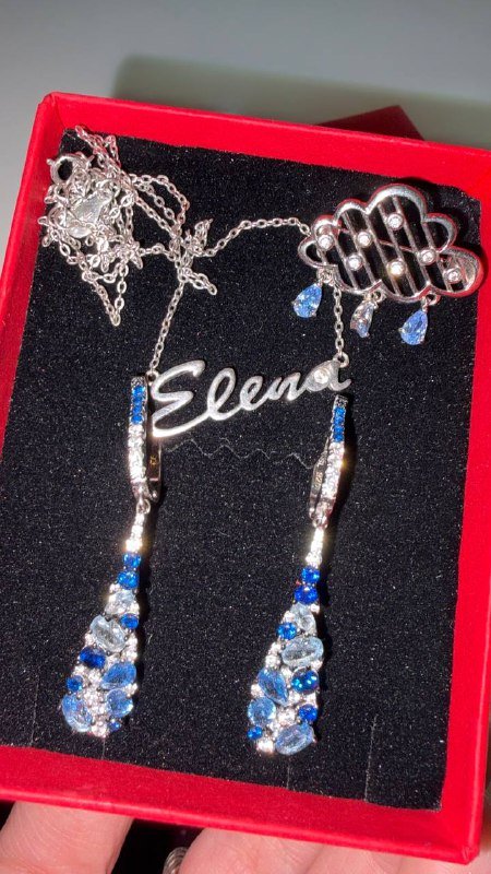 Серьги, брошь, кулон из серебра 925 с камнями