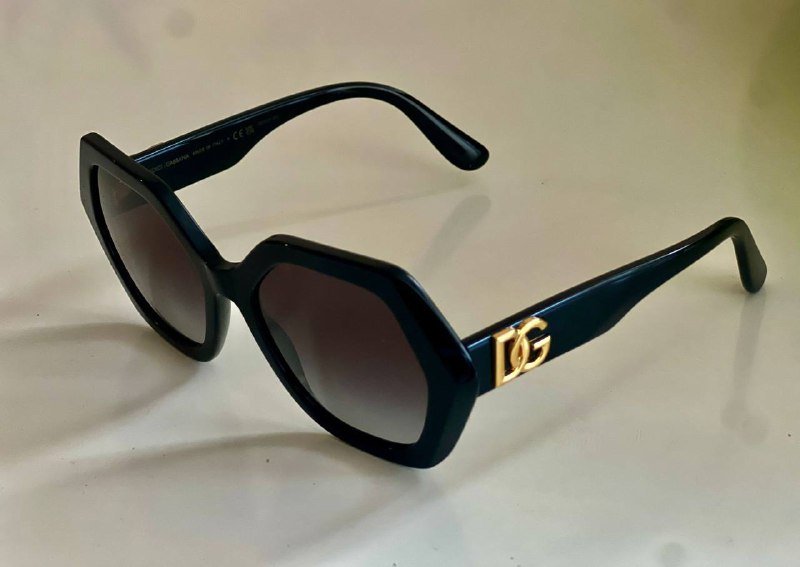 Очки D&G оригинал черные с геометрической оправой 2