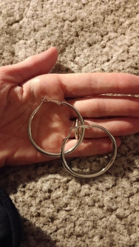 Серьги кольца бижутерия под серебро