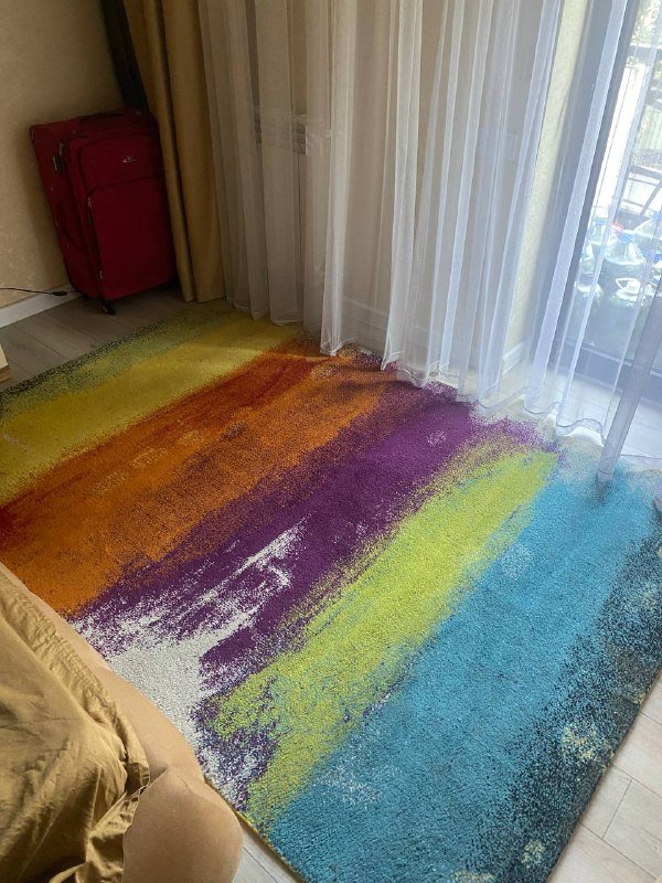 Подвесной потолочный светильник, Линейный светильник, Ковер разноцветный