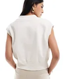 Белая oversize футболка, белый топ, жилет 8