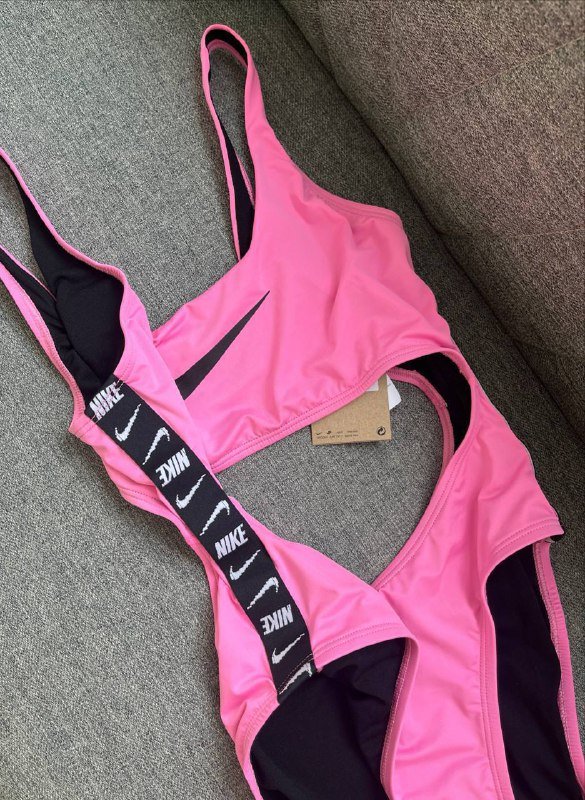 Купальник Nike светло-розовый, чёрный, Размер L, M 3