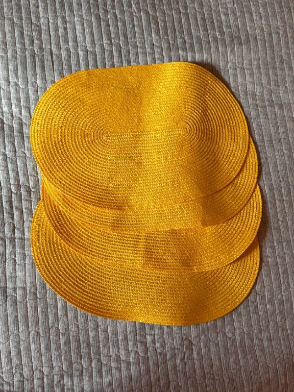 4 салфетки для стола плетеные из пластика