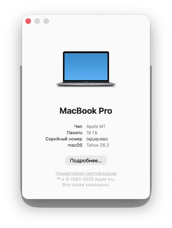 MacBook Pro 13 M1 16GB 256GB 7