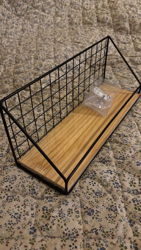 Настенная полка 14x11x35 см с двумя видами крепления