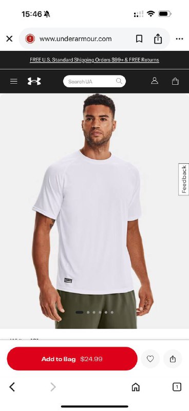 Футболки Under Armour белая и черная XL 2