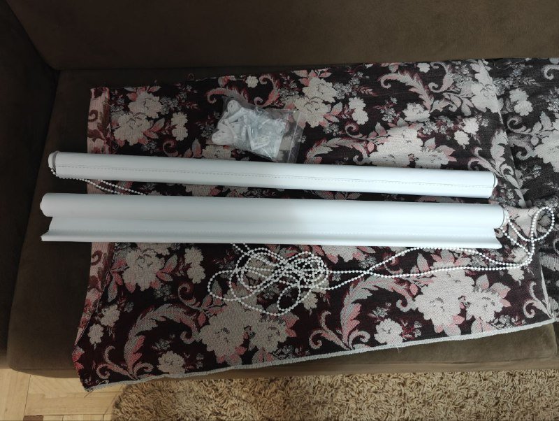 Рулонные шторы белые, блекаут 76х150