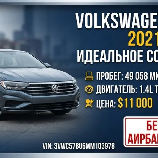 Volkswagen 2021, 1.4 TSI, 49 058 миль