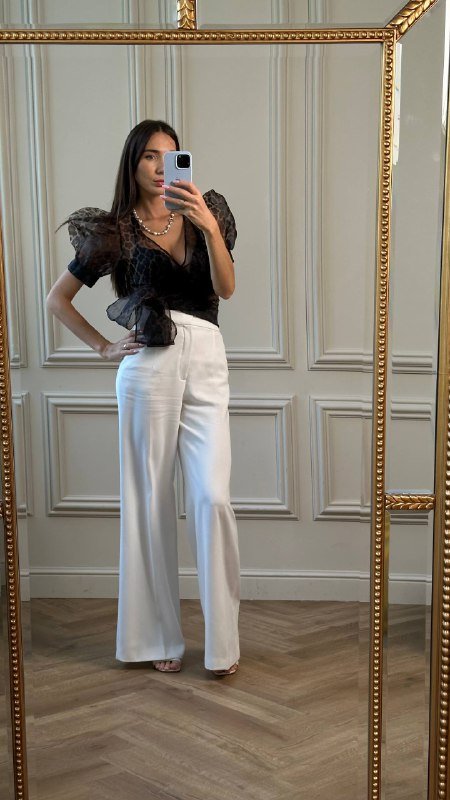 Топ из органзы S-M с запахом 2