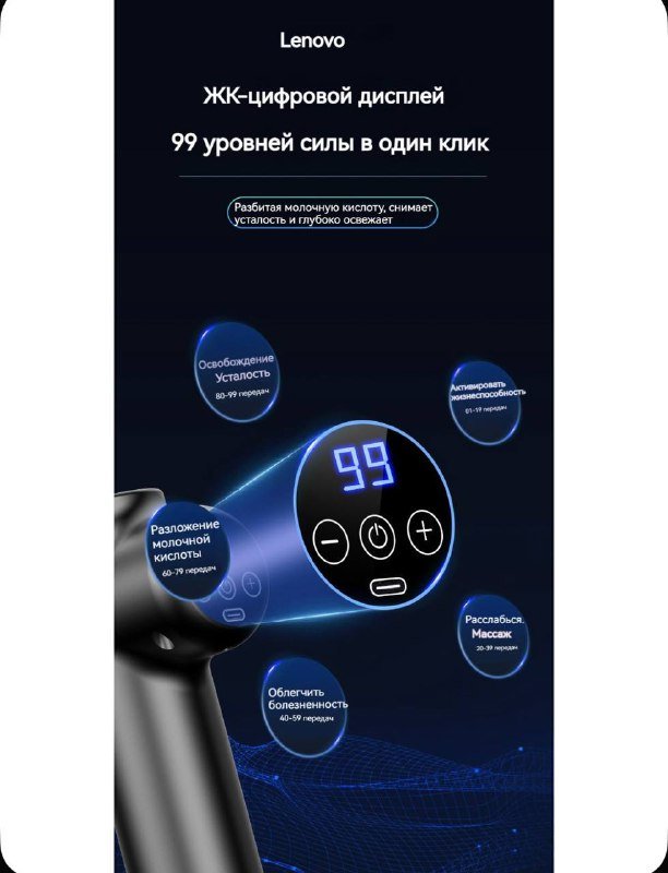 Lenovo массажный пистолет Lenovo Smart massage gun N3 3