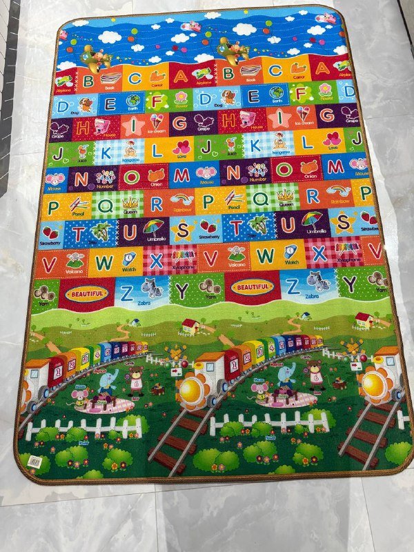 Детский непромокаемый коврик двусторонний