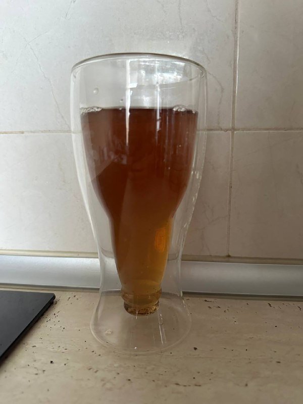 Пивной бокал с двойным дном 2