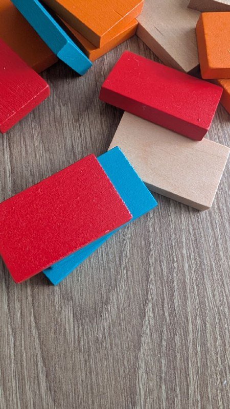 Падающее домино Hape деревянное с кубиками 3