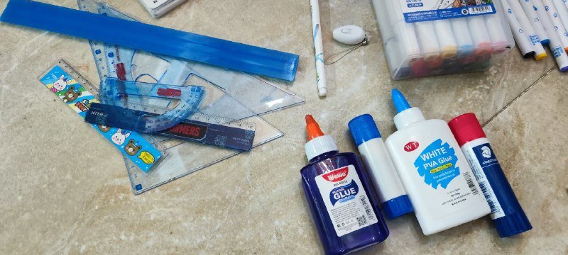 Набор для творчества с гуашью, акварелью, клеем, маркерами и альбомом 6