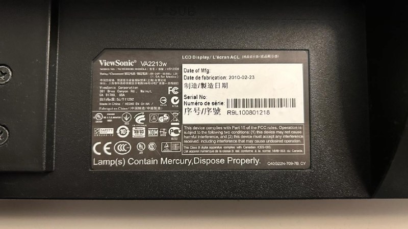 Монитор ViewSonic VA2213w 5