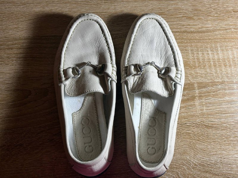 Оригинальные лоферы Gucci женские белые 37 размер