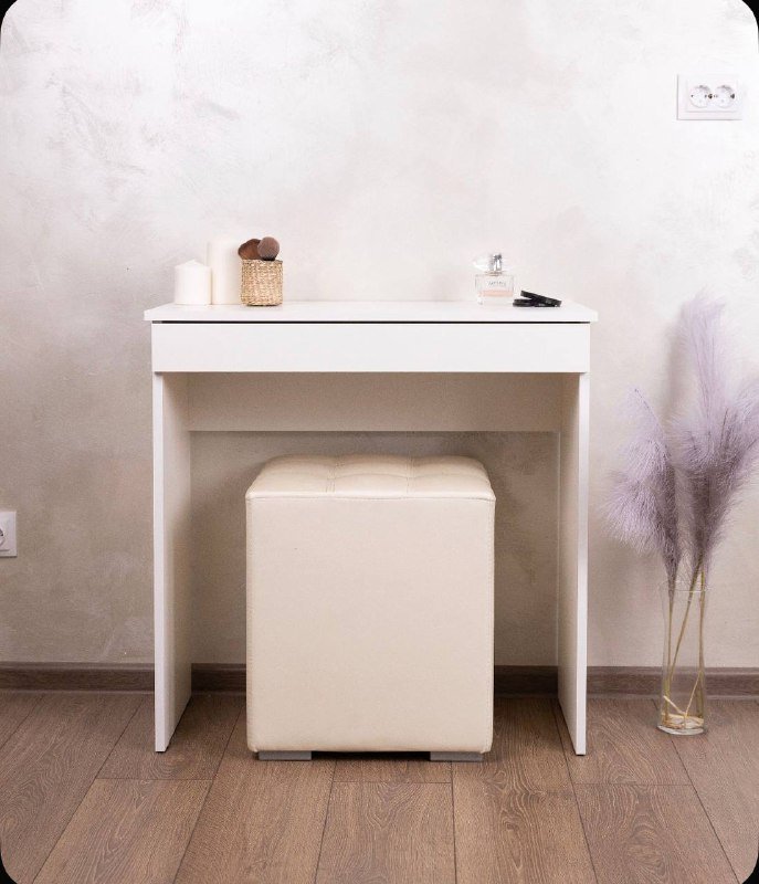 Стол письменный белый с ящиком