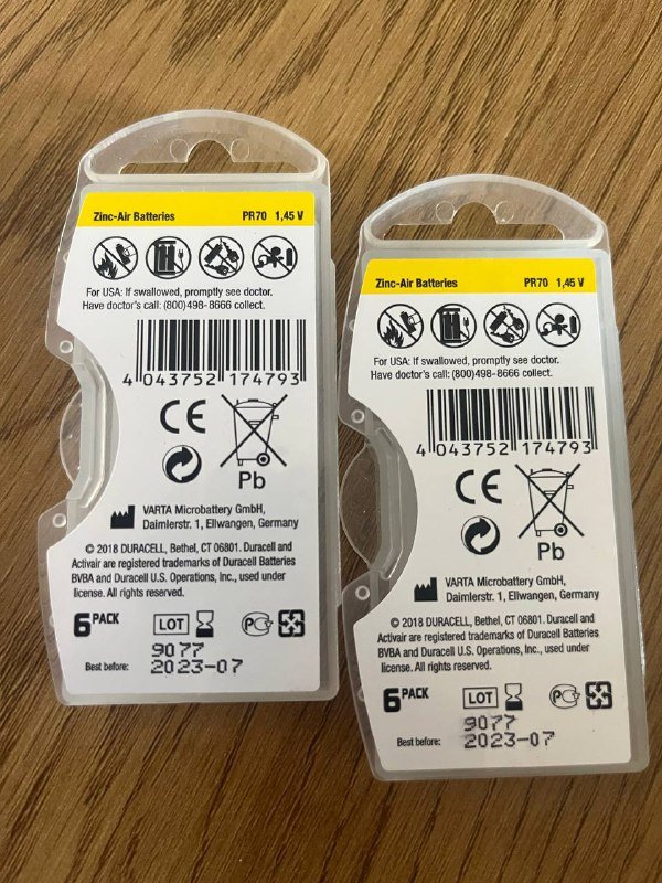 Батарейки для слухового аппарата 11 штук 2