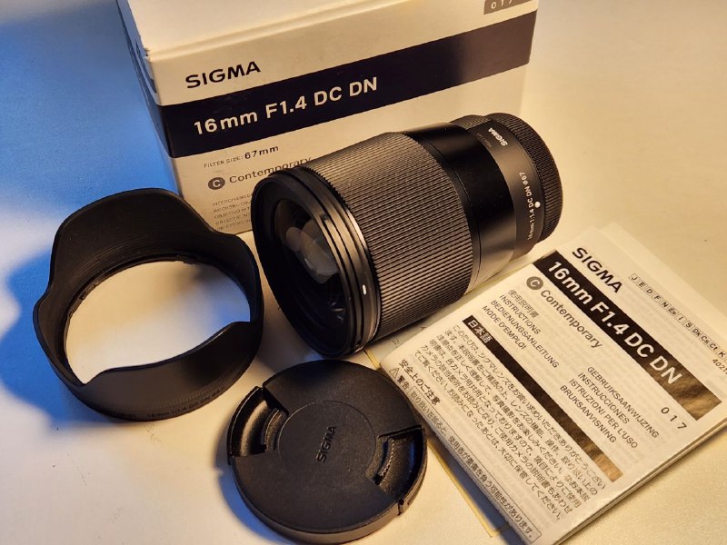 Объектив Sigma 16mm f1.4 для X-Mount Fujifilm