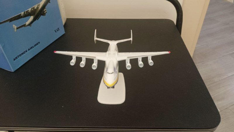 Самолёт АН225 Мрия модель металл 20 см 2