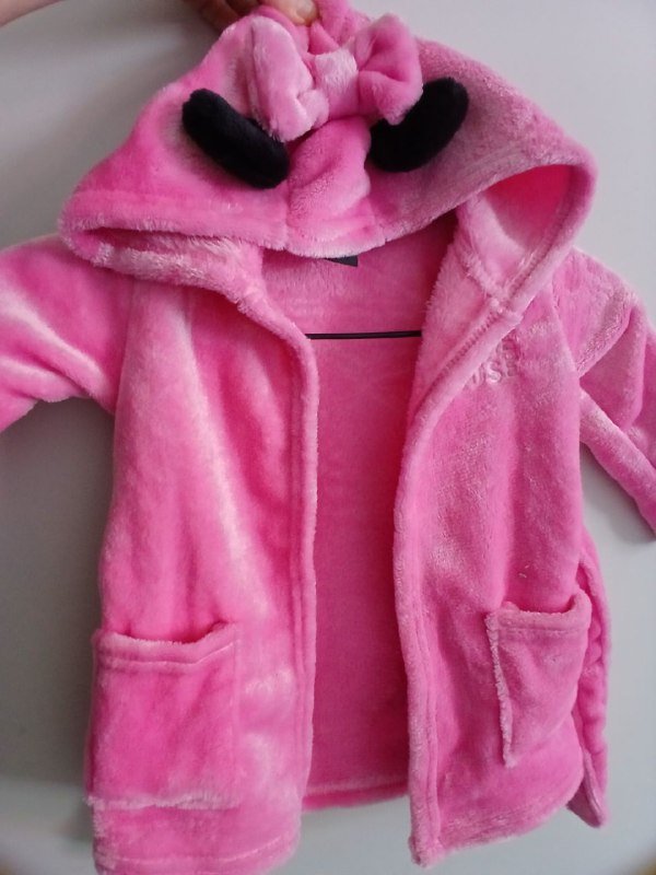 Банный халат для девочки 6-9 месяцев