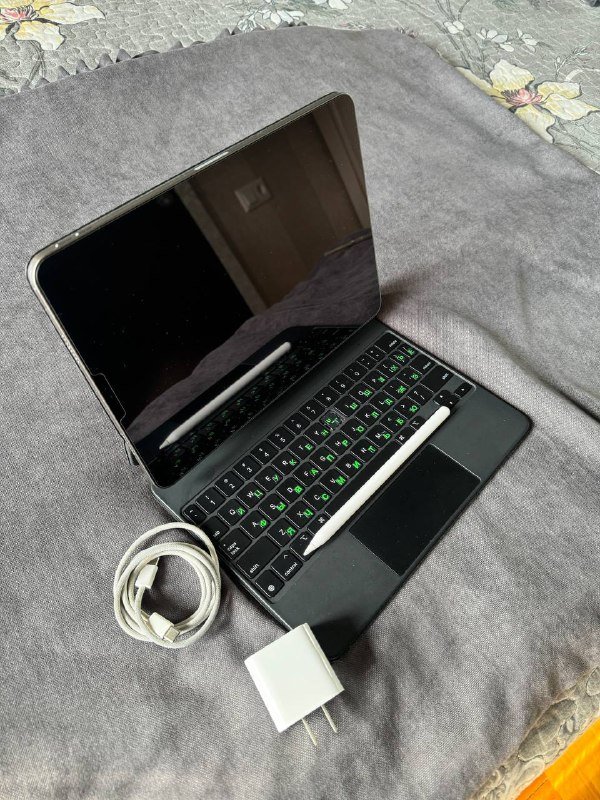 iPad 11 Pro 128 GB, Magic Keyboard, Apple Pencil 2 4