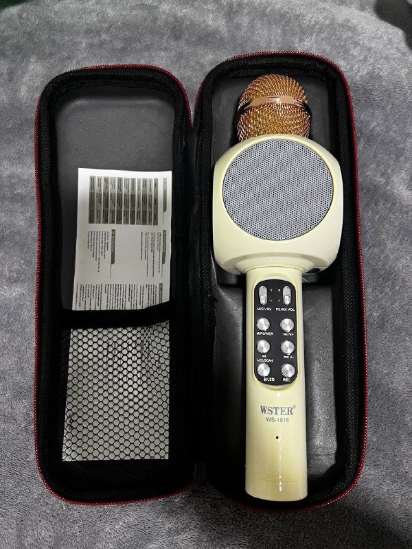 Детский музыкальный бокс, микрофон, маска, мягкие игрушки, фигурки