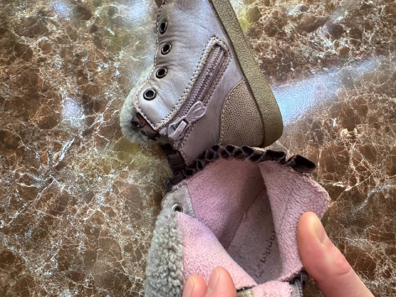 Кожаные ботиночки на девочку 22 размер 3