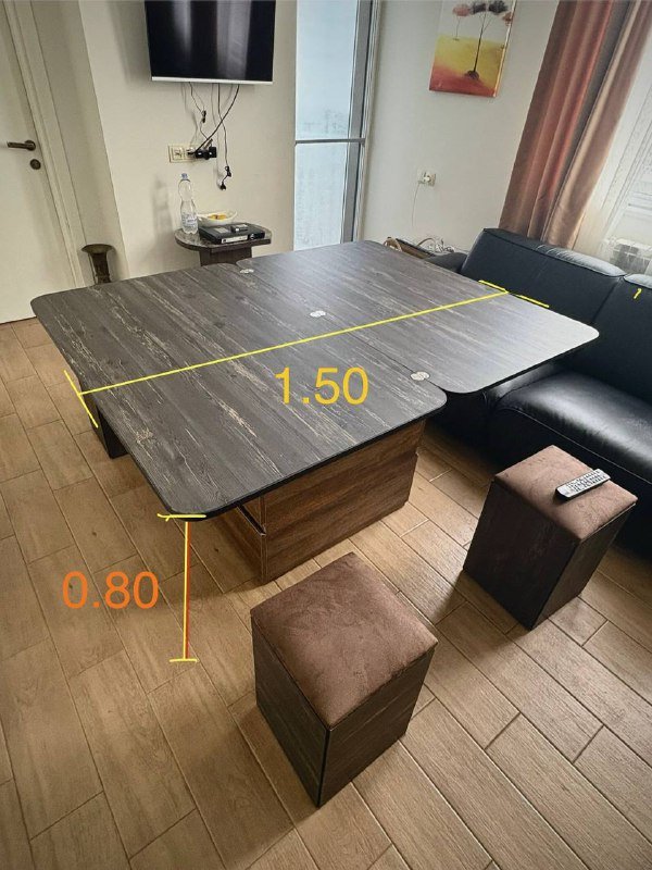 Стол трансформер с 4 стульями 8