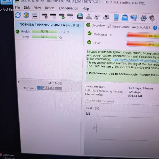 M2 SATA SSD Toshiba 512GB