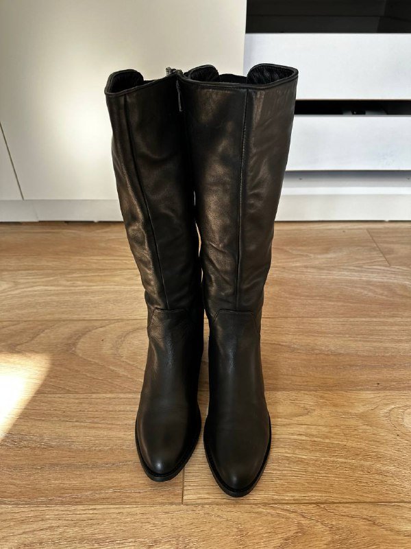 Кожаные сапоги женские размер 38 3