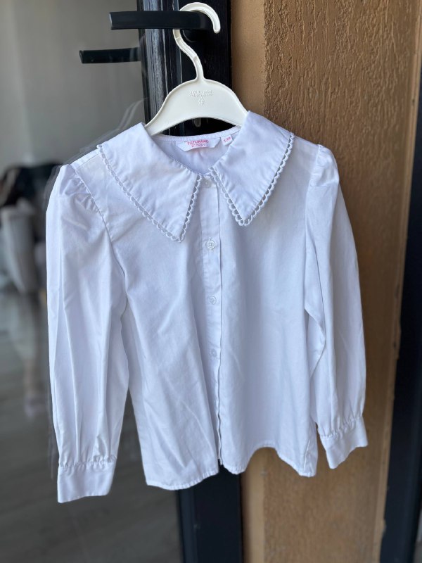 Детские белые блузки, брюки 3