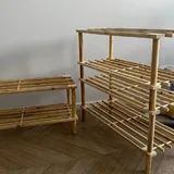 Деревянная полка для обуви 2
