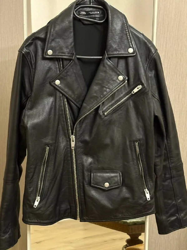 Кожаная куртка Zara 1