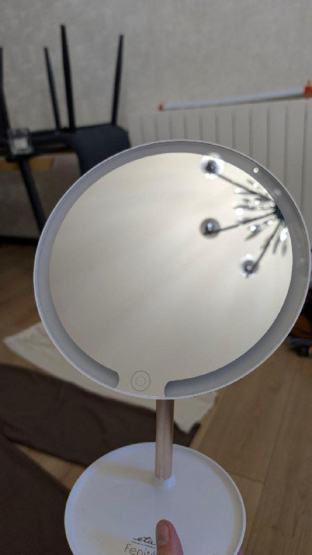Женское косметическое зеркало с подсветкой и зарядкой Type-C