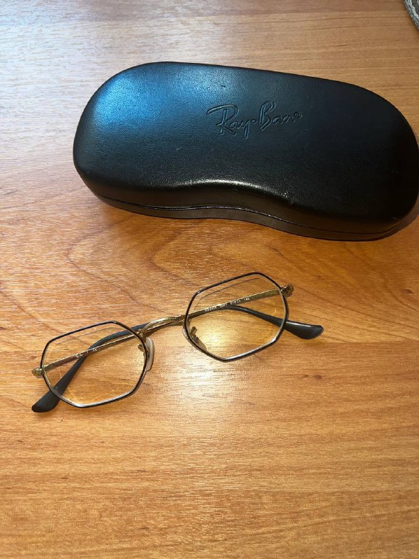 Очки для зрения Ray-Ban, оправа золото, линзы -4.0 с защитой от синего света 4