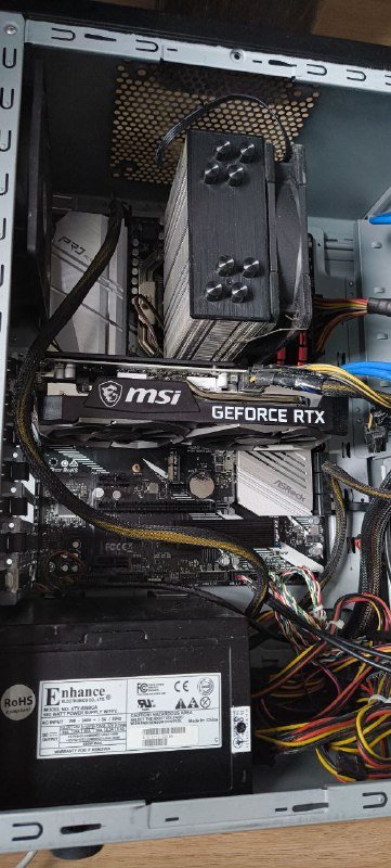 Рабочий игровой ПК AMD Ryzen 5 3600X MSI RTX 3050 32GB RAM 2