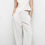 Брюки-палаццо ZARA, юбка-шорты ZARA, лоферы, кардиган Hugo Boss 2