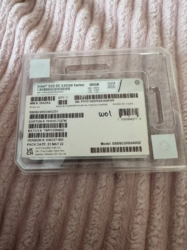 SSD Intel 80GB 1