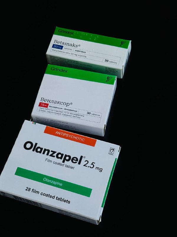Betamaks, Венлаксор, Olanzapel таблетки