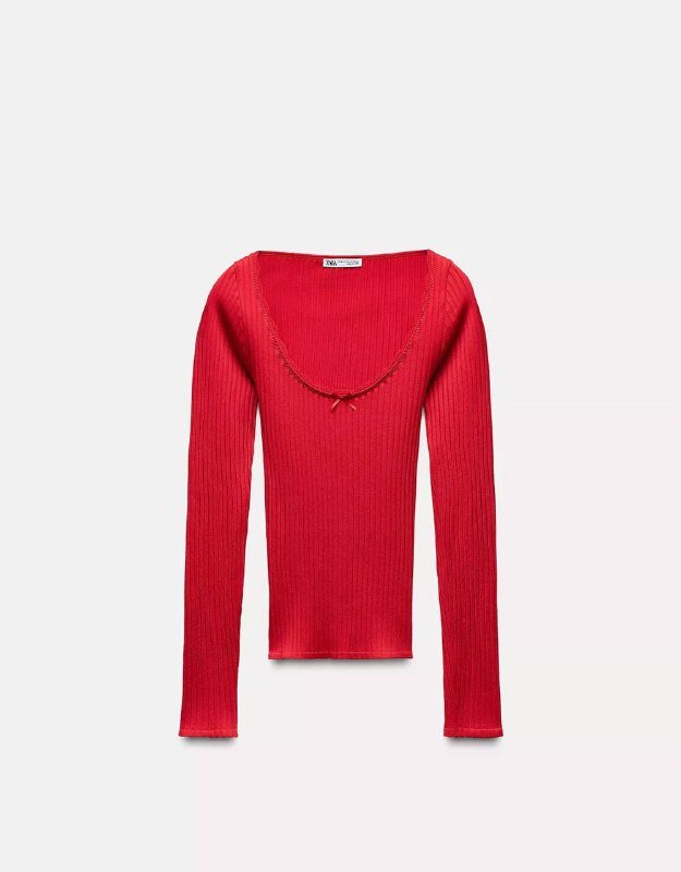 лонг Zara красный, Боди белый